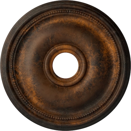 Ekena Millwork Bradford Ceiling Medallion (Fits Canopies up to 4 3/8"), 18 1/8"OD x 3 3/4"ID x 1 1/8"P, Rust CM18BRRUS